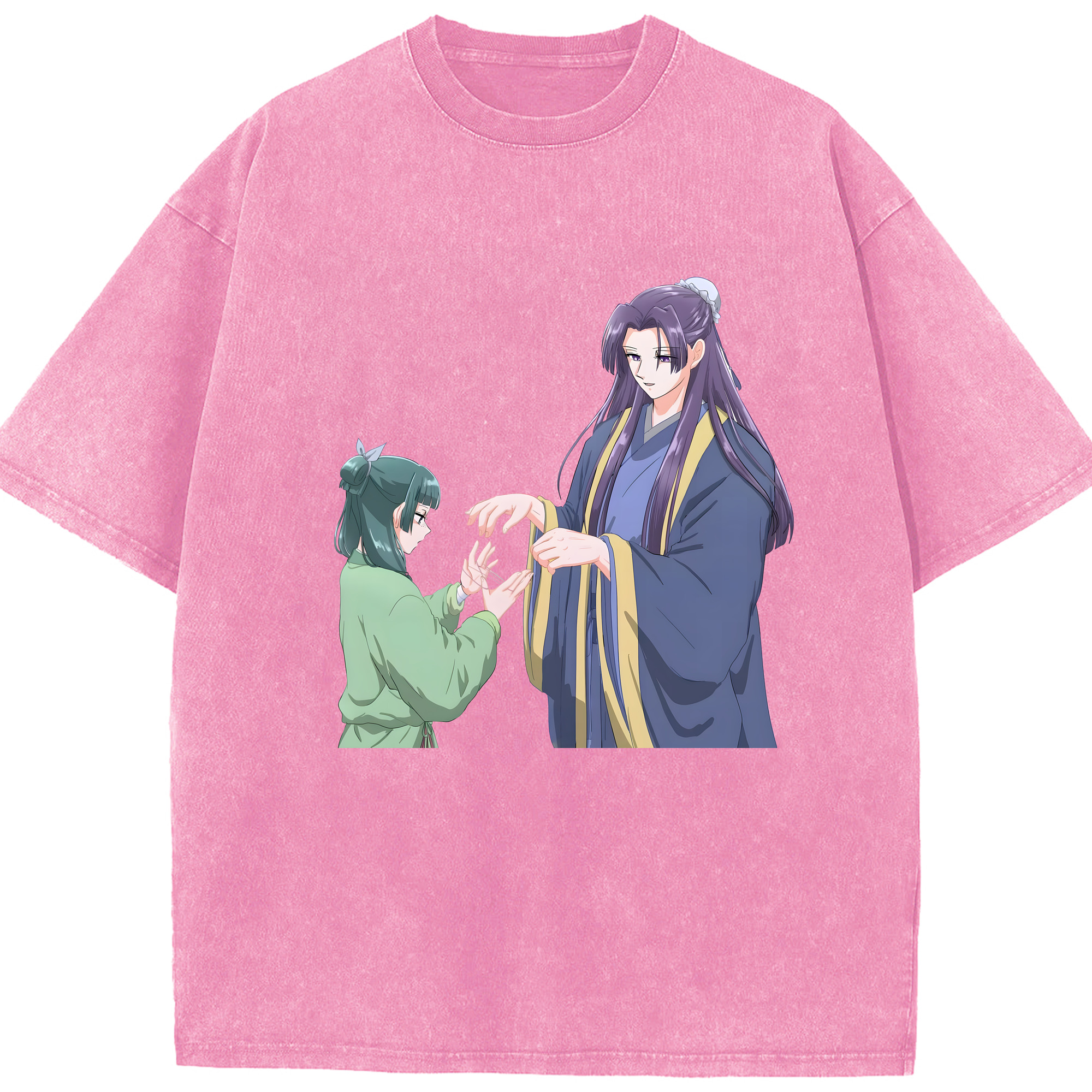 （画像用） 薬屋のひとりごと The Apothecary Diaries 綿100% ヴィンテージ風 半袖Tシャツ（フロントプリント）